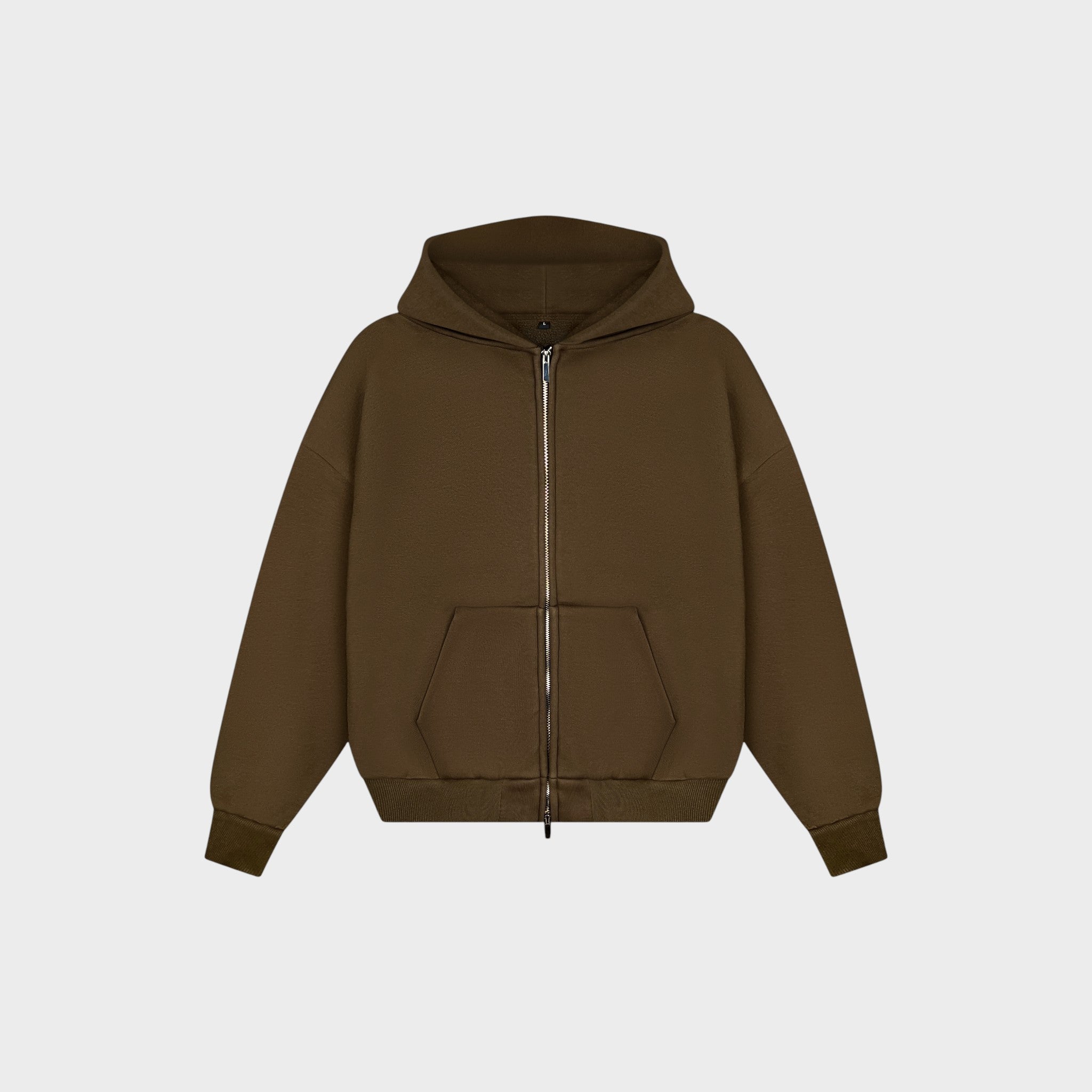 Cloud Essentials Zip Hoodie Mocha